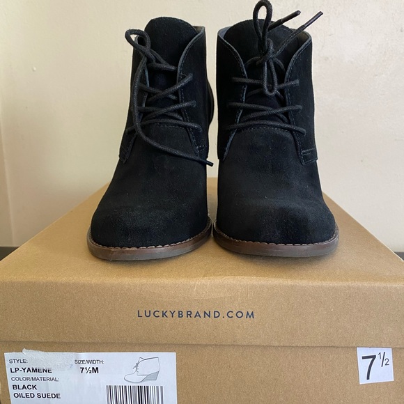 NIB: Lucky Brand Yamene Wedge Bootie - Picture 4 of 6